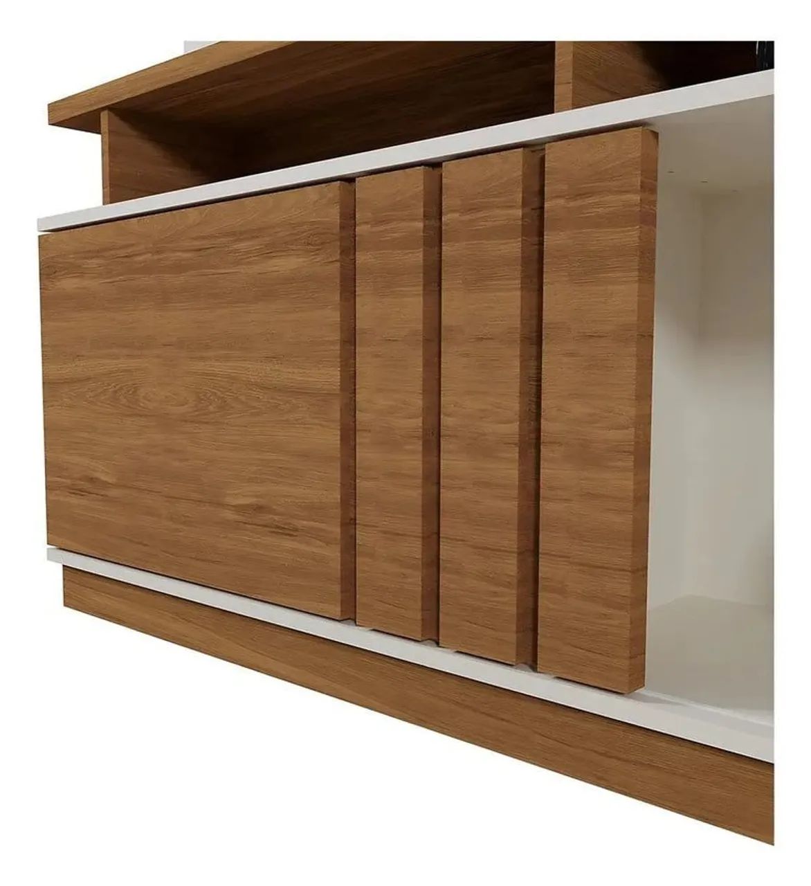 Esrante Home Para Tv até 55 Polegadas Goiás MDP e MDF Off White/Canela Mobler - Foto 4