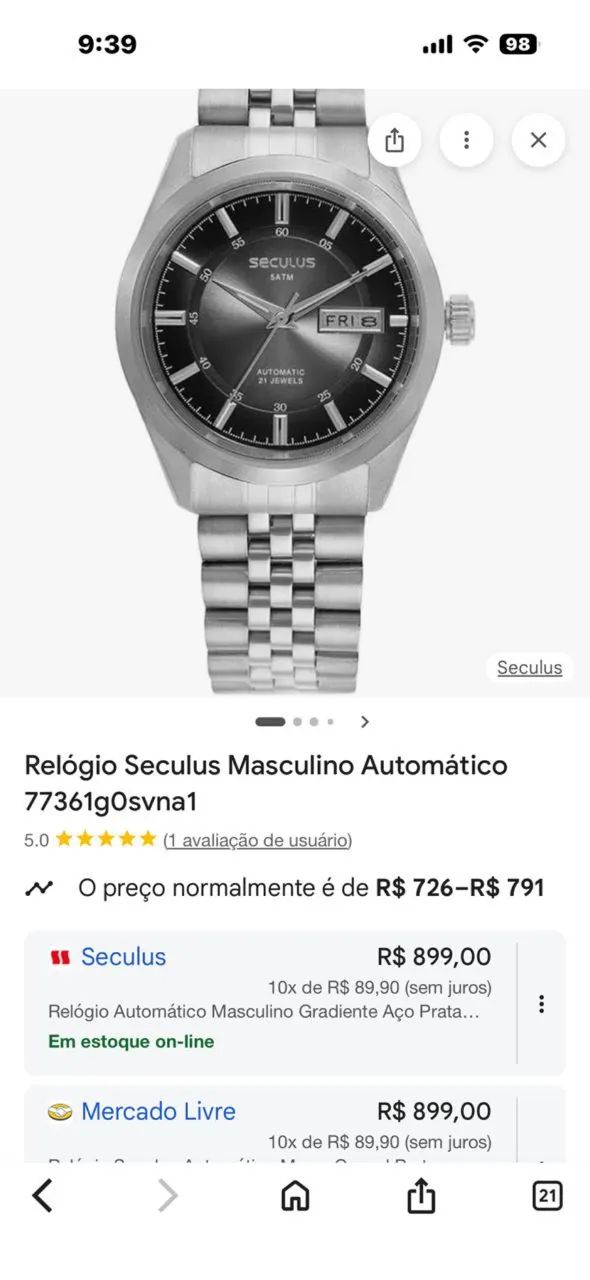 Relógio séculos Original  - Foto 3