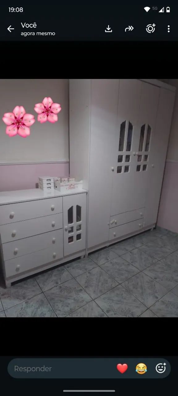 Guarda roupa e cômoda infantil 