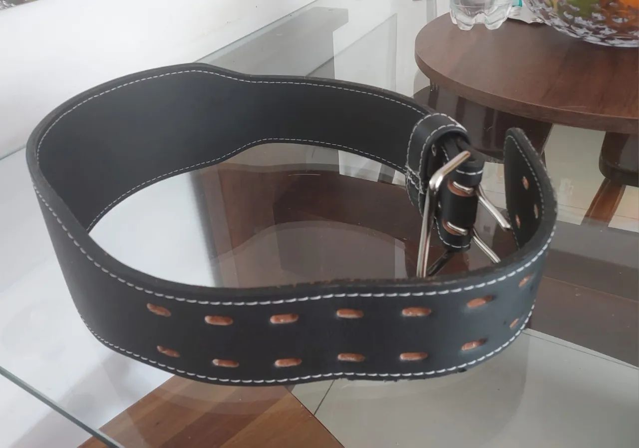 Cinto para agachamento de couro Maxforce - Foto 2