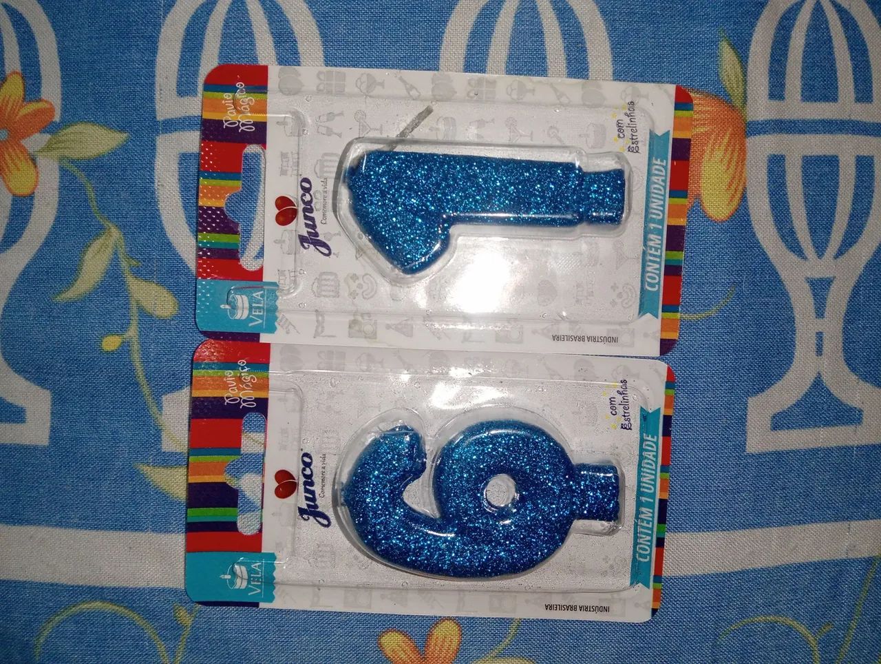 Velas de número 1 e 6