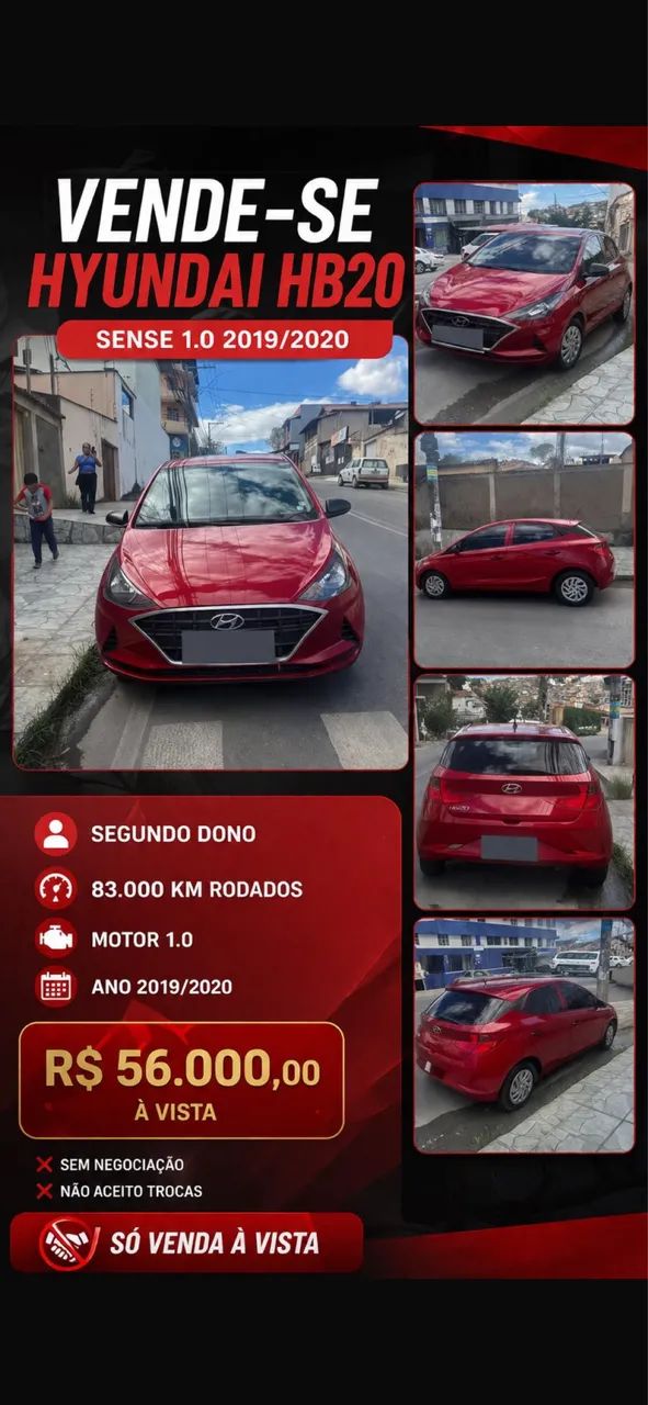Hyundai Hb20 HB20 Sense 1.0 Flex 12V Mec. 2020