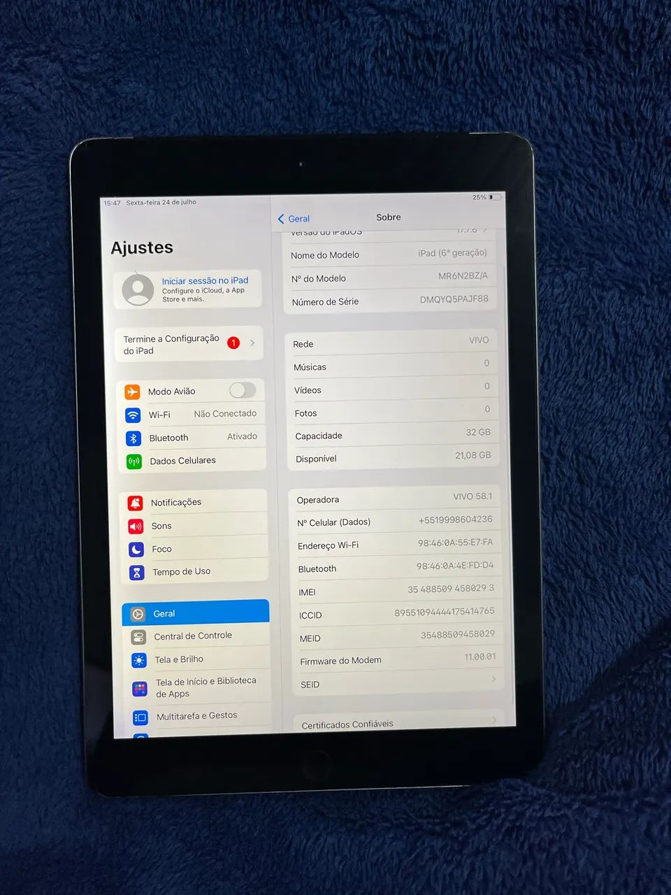 iPad 6ta Geração -32Gb