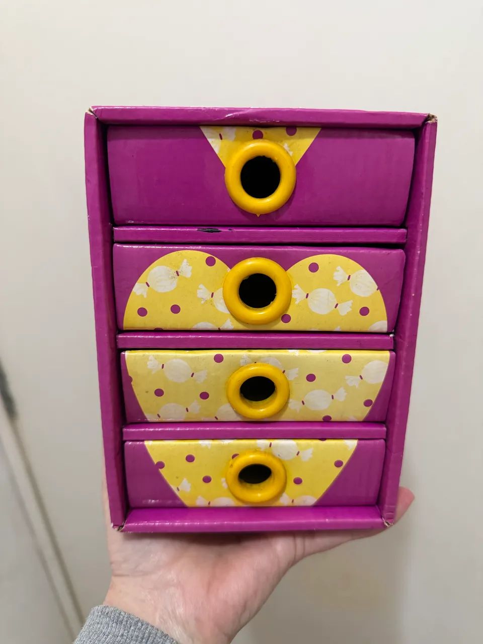 Gaveteiro porta joia relíquia de papelão. - Foto 4