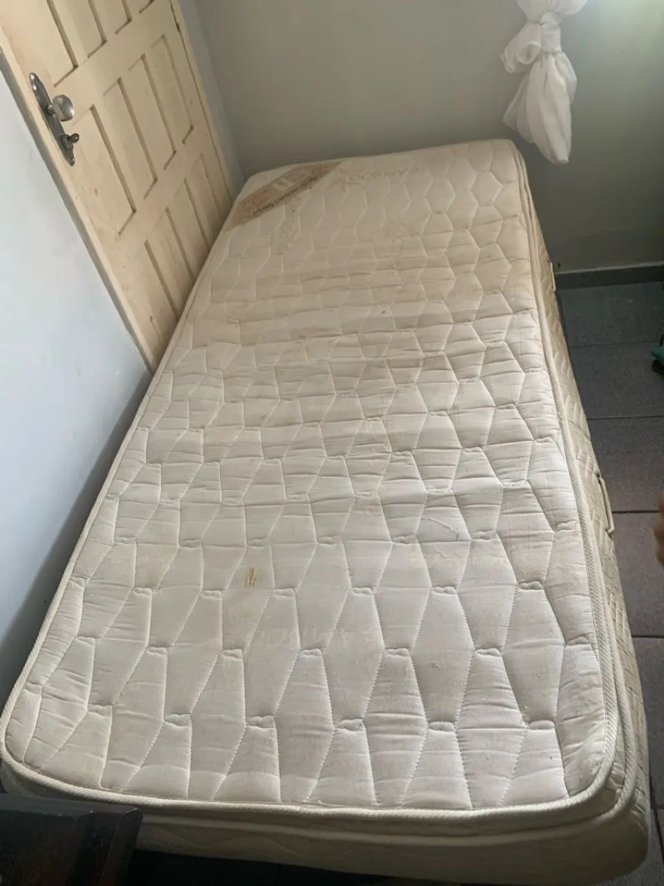 Cama de solteiro grande com auxiliar,ortocrin com tecido jacquard bambu - Foto 2