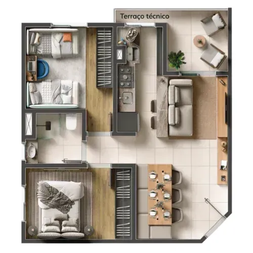 PLANTA 48m²