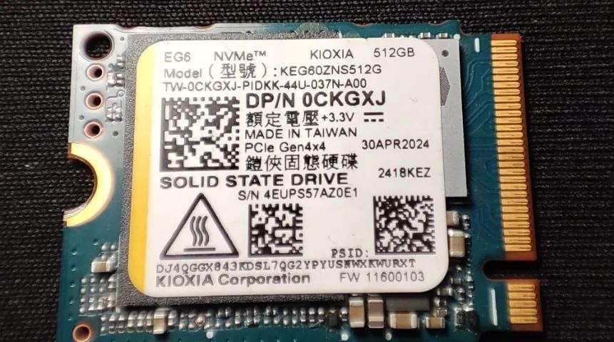 SSD Kioxia 512Gb NVMe