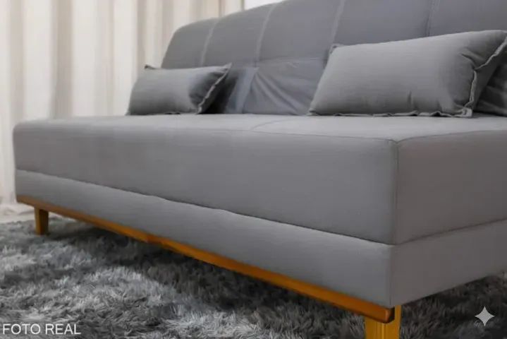 Sofá Cama Aurora Cinza (PARCELE EM ATÉ 10X SEM JUROS) - Foto 3