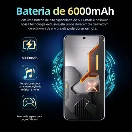 Bobarry Smartphone GT20 PRO 20 GB + 512 GB, 6,78 polegadas 4G/5G Internet Celular para jog - Foto 5