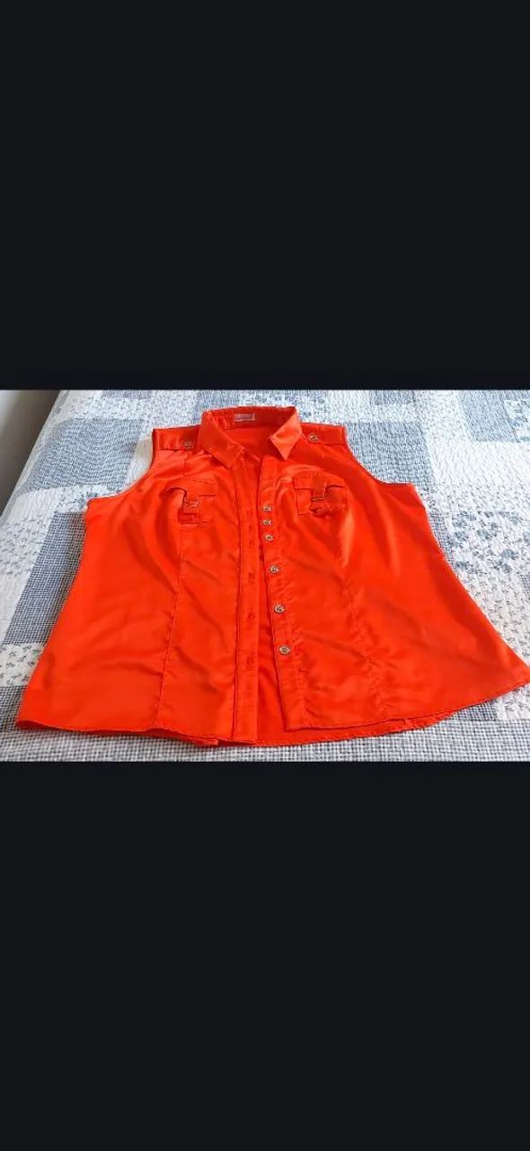 Blusa Laranja Tamanho G2 - Foto 4