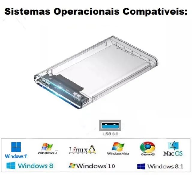 Case Gaveta USB 3.0 para HDs de Notebook e SSDs - Foto 5