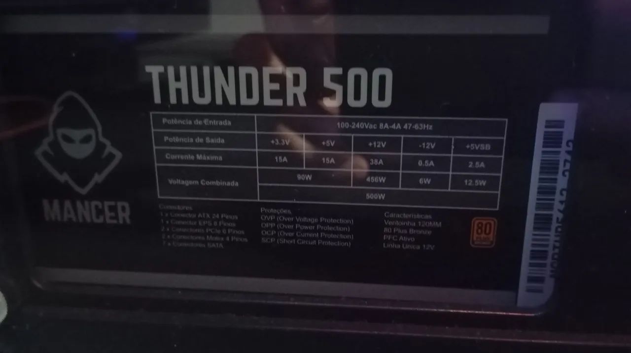 Fonte Mancer Thunder 500w - Foto 2