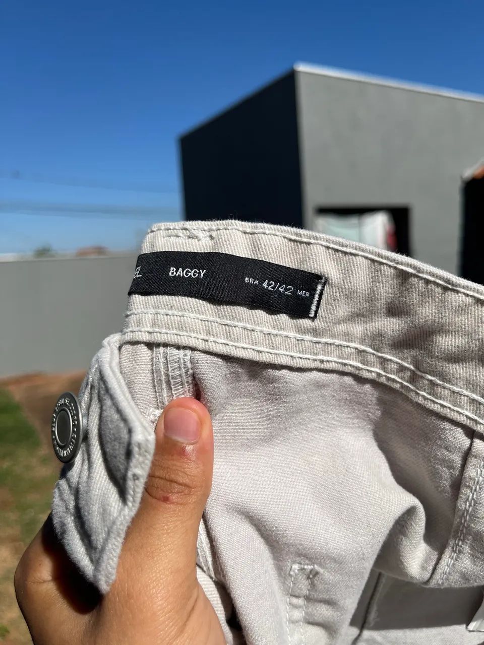 PROMOÇÃO CALÇA BAGGY CARGO BEGE 42 - Foto 2