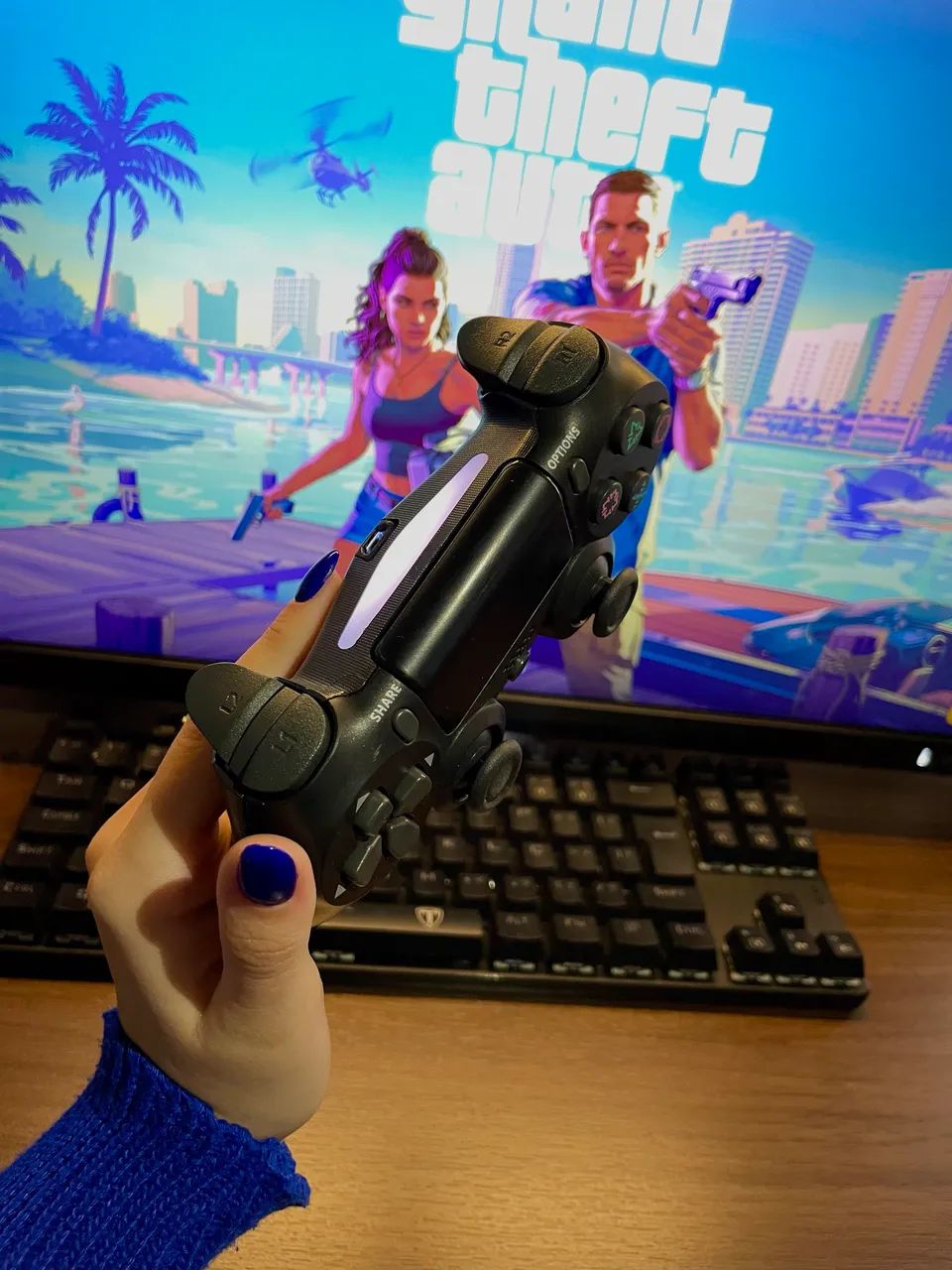 Controle para PS4, PC E MOBILE - Bluetooth - Foto 4
