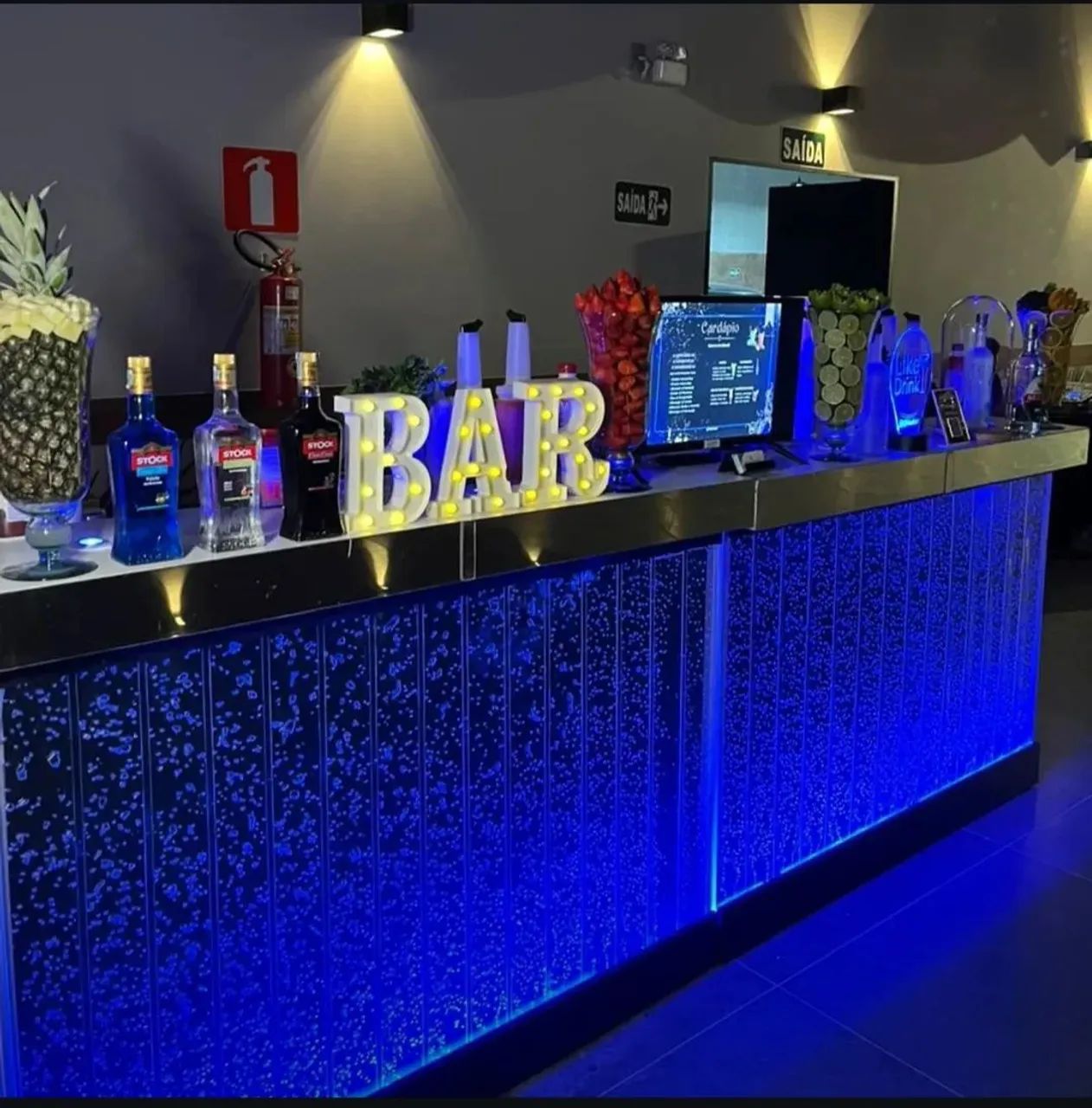 Balcao Bar Bartender Eventos Bolhas Led  - Foto 3
