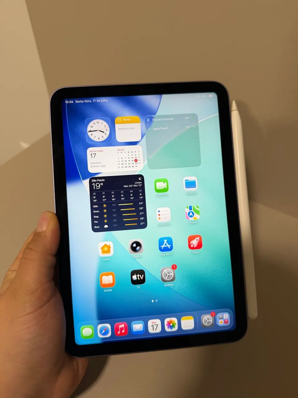 Ipad 6 geração mini + apple pencil 2 geraçao - Foto 3