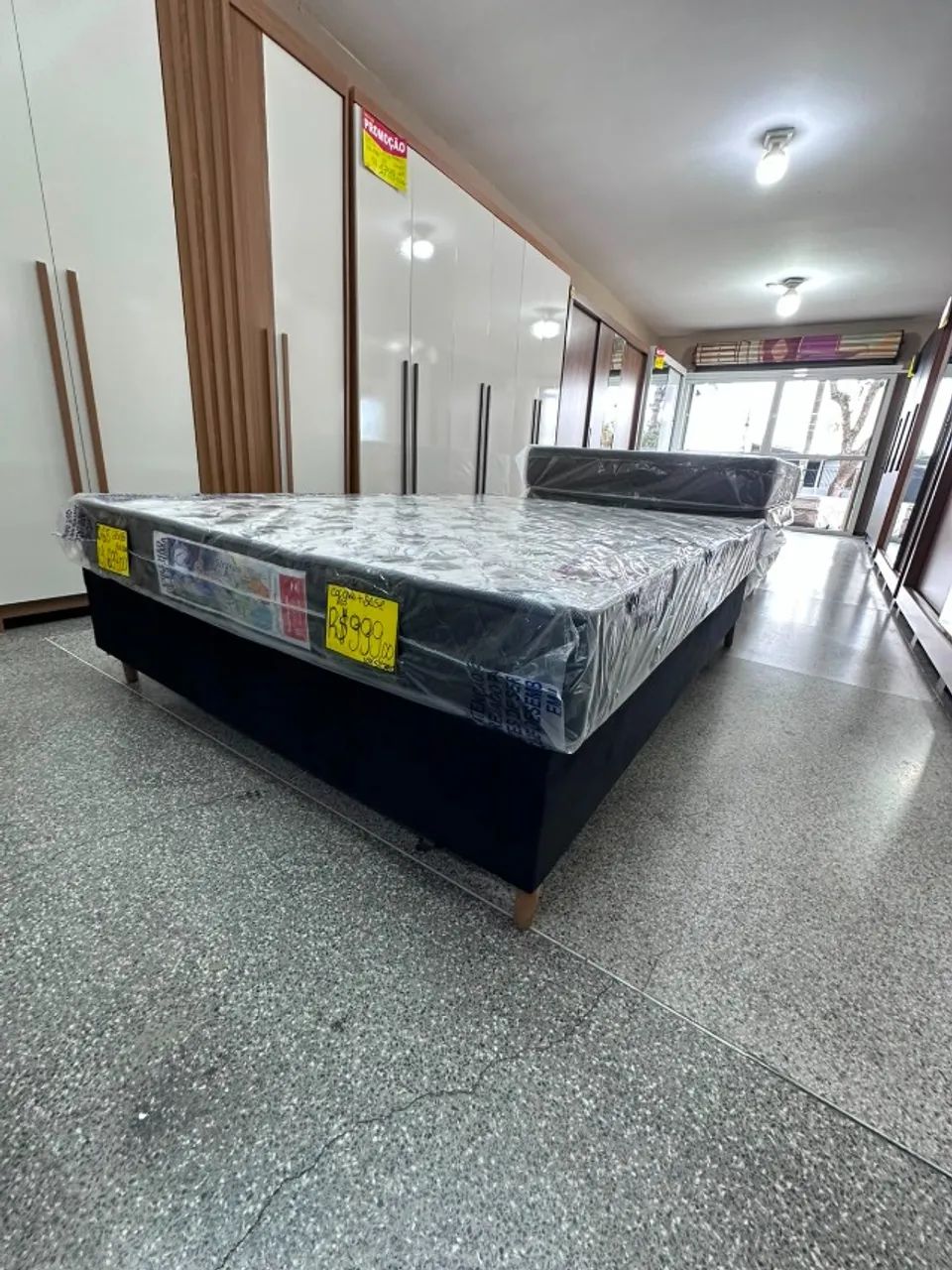 Conjunto Box com colchao de espuma para ate 150 kg  - Foto 4