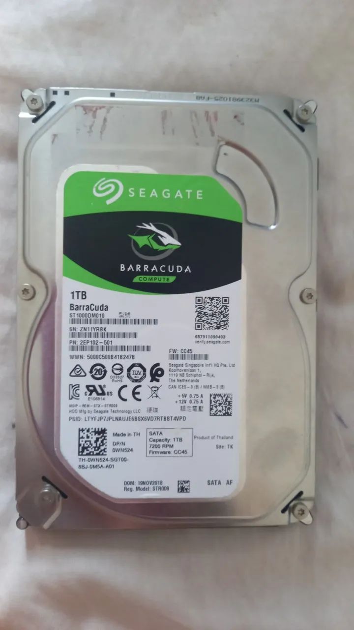 HD PRA PC SEAGATE BARRACUDA 1 THERA - Armazenamento - Luzia
