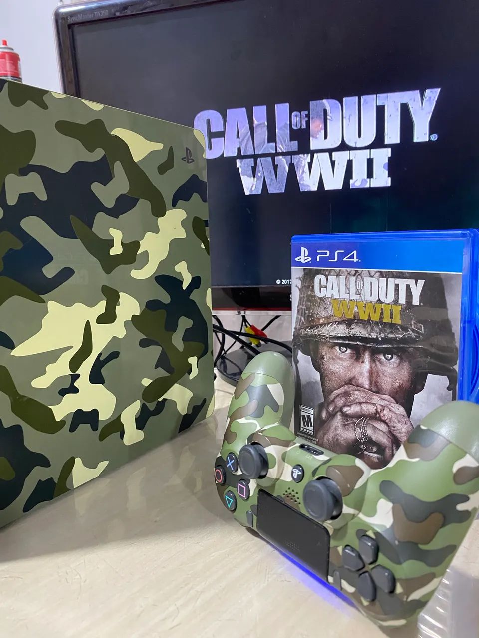 Ps4 Slim 1 Tera Edição limitada COD WWII