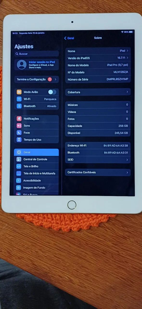 VENDO: iPad Pro 9.7" A1673 - 256 GB - Prateado - Ótimo Estado  - Foto 6