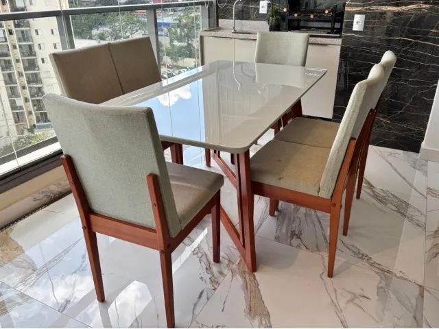 mesa de jantar retangular 6 lugares - Foto 3