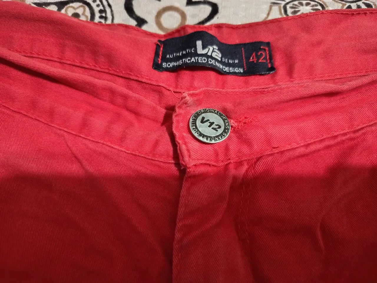 Bermuda algodão 42 masculina vermelha - Foto 2