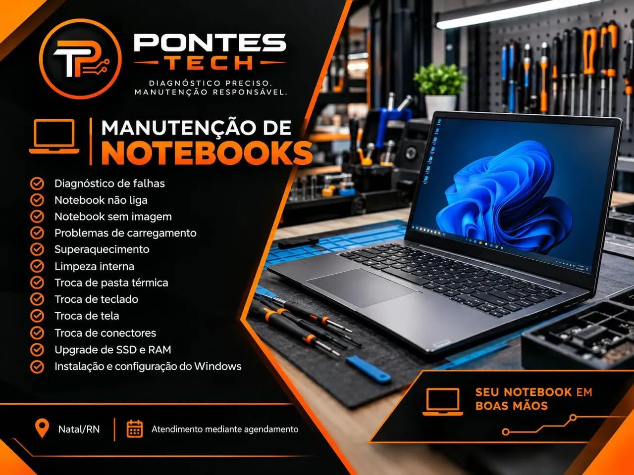 Manutenção de Notebook e Computador | Diagnóstico e Reparo | PontesTech - Foto 3