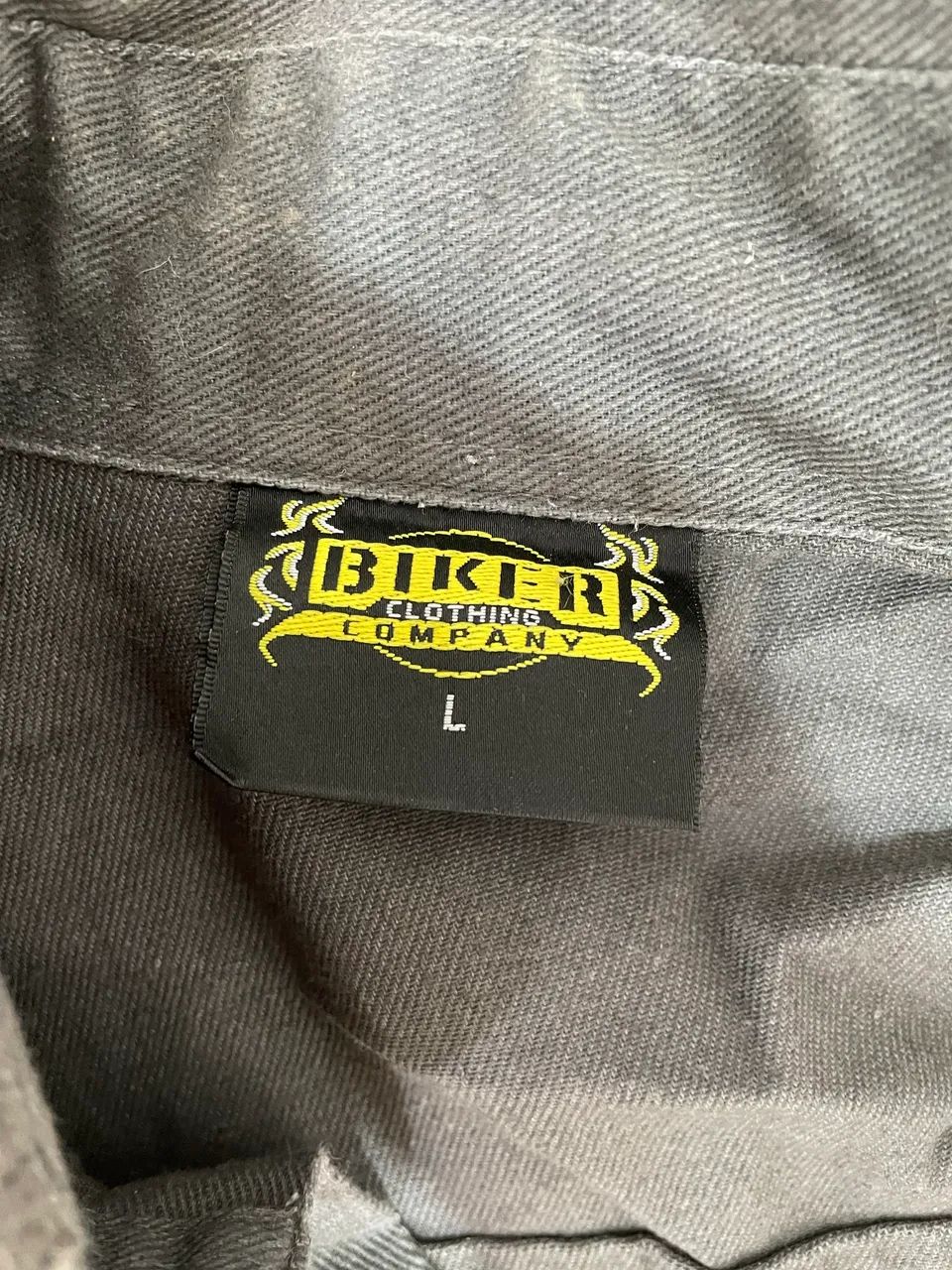 Camisa motociclista sem manga tecido jeans  - Foto 3