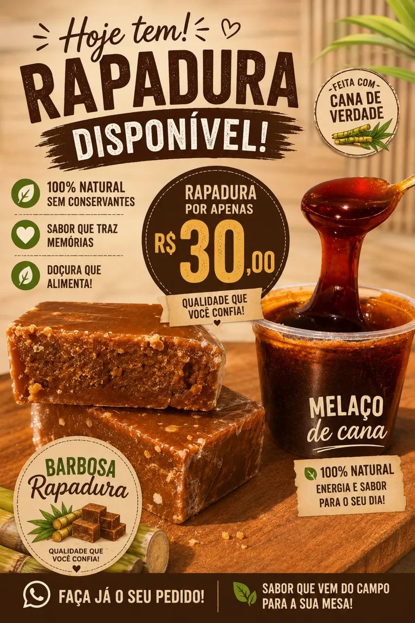 Rapadura de (cana de açúcar) - Foto 4