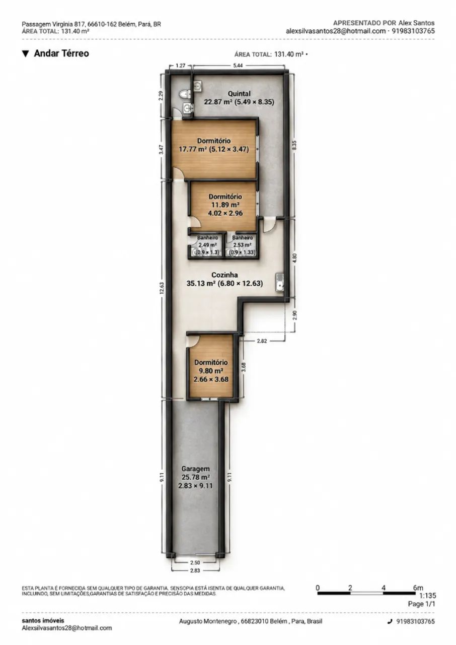 Casa térrea reformada, 3 quartos e garagem - Curió-Utinga - Foto 2