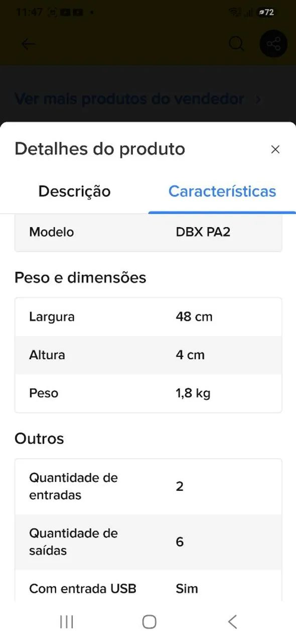 Processador Digital DBX  Driverrack Pa2  - Foto 5