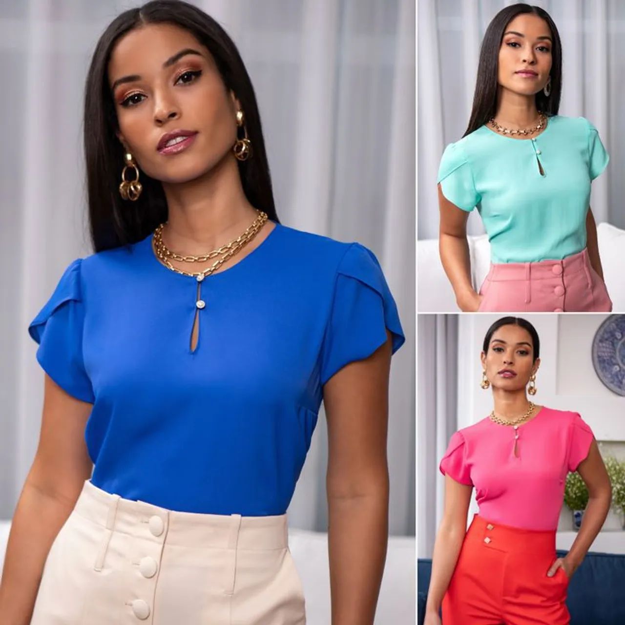BLUSAS SOCIAL Feminina BELÍSSIMAS  - Foto 4