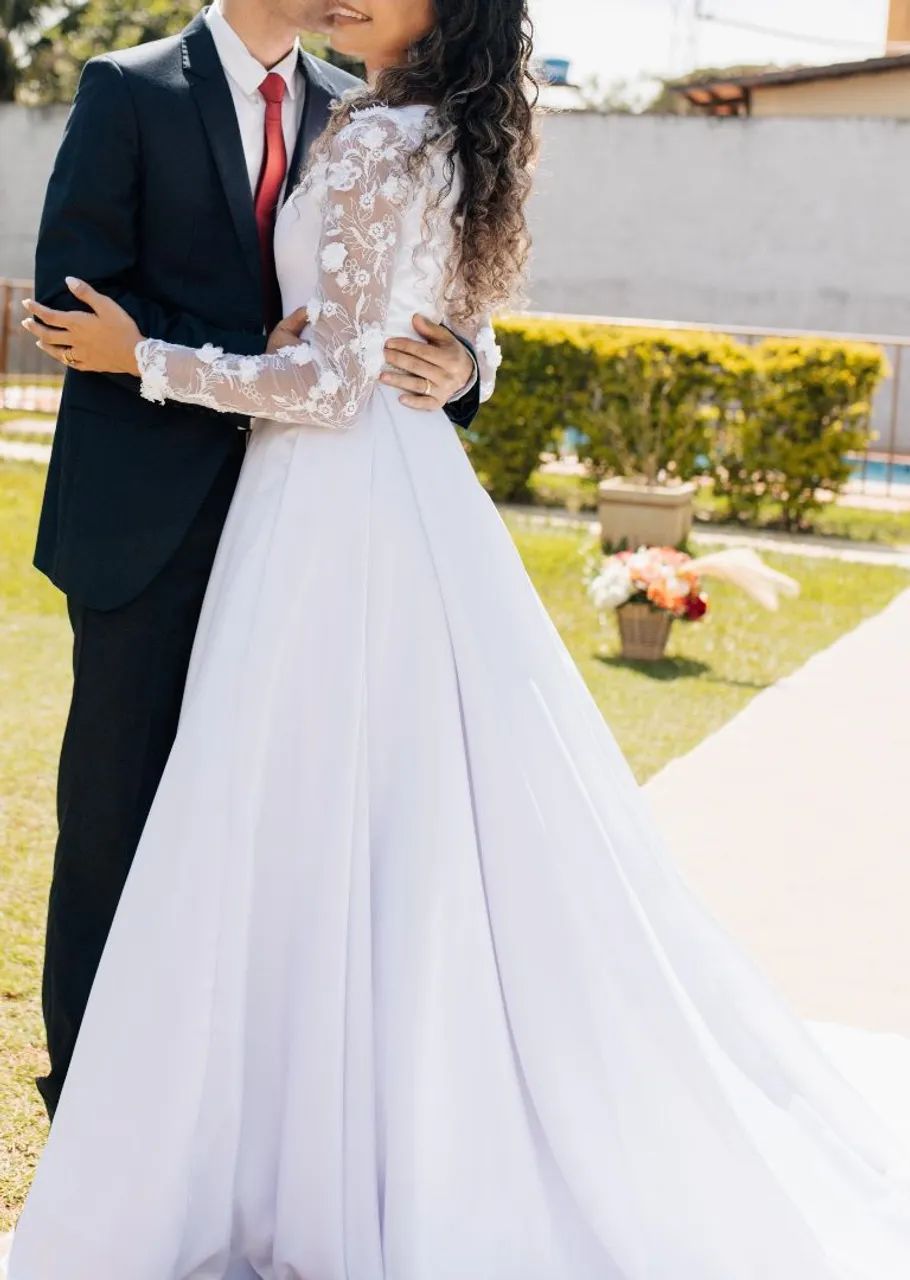 Vendo vestido de noiva (sem véu) - Foto 2