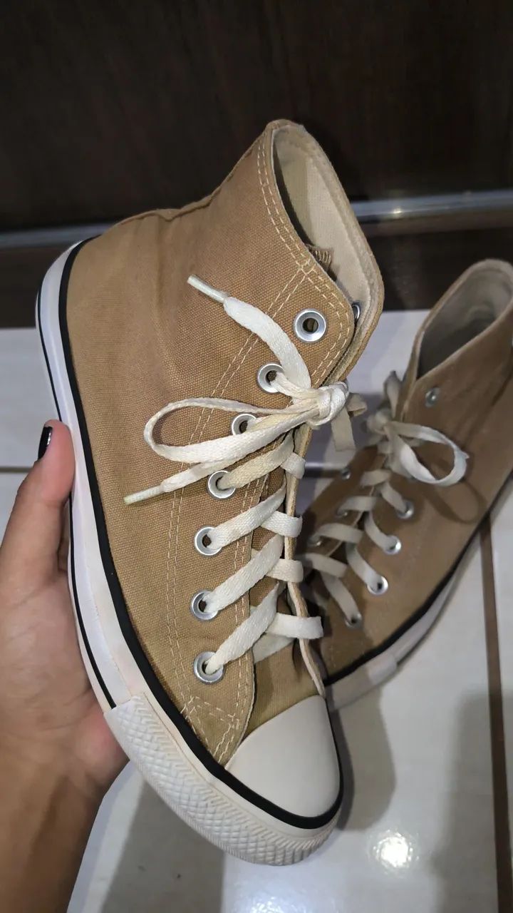 All Star Cano alto marrom - Foto 4