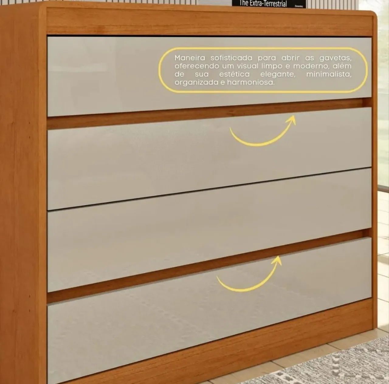 Cômoda 4 gaveta 100%MDF Nova a pronta entrega  - Foto 2