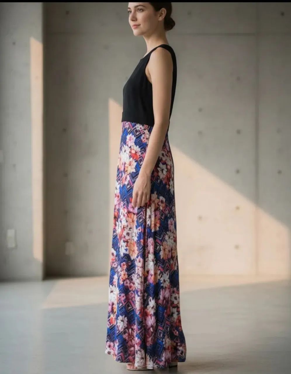 Vestido Preto e estampado Zinzane - Foto 5