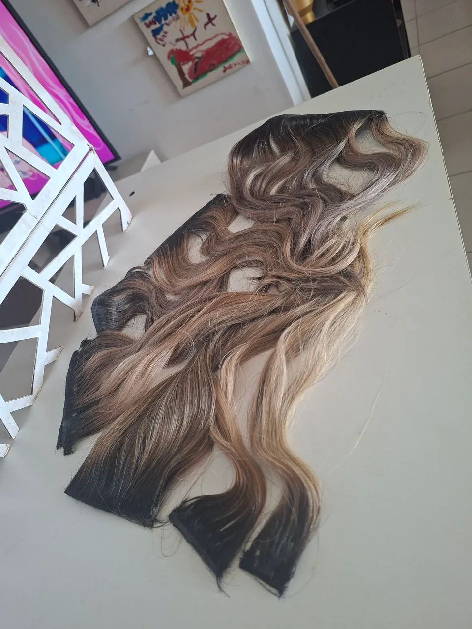 Lindíssimo mega hair loiro mesclado - Foto 5