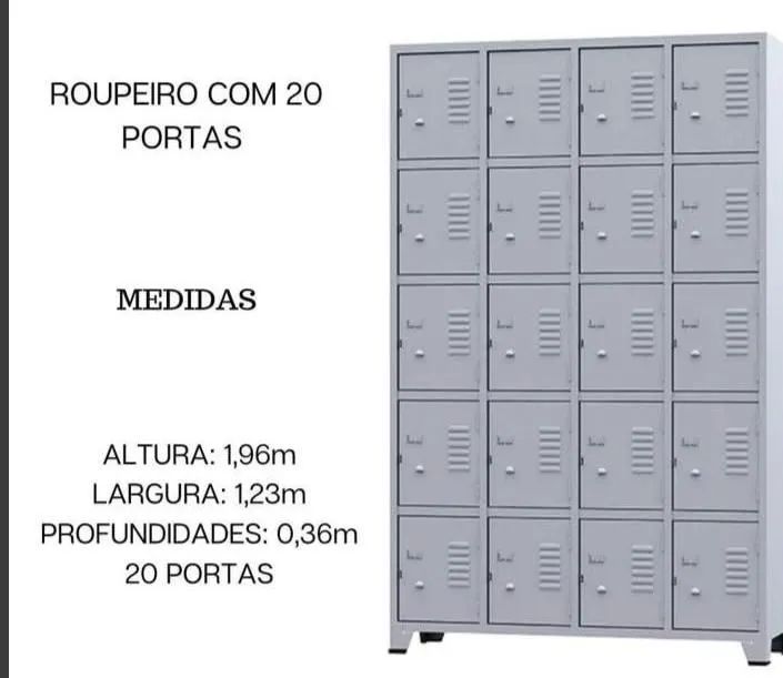 Roupeiro de aço novo - Foto 3