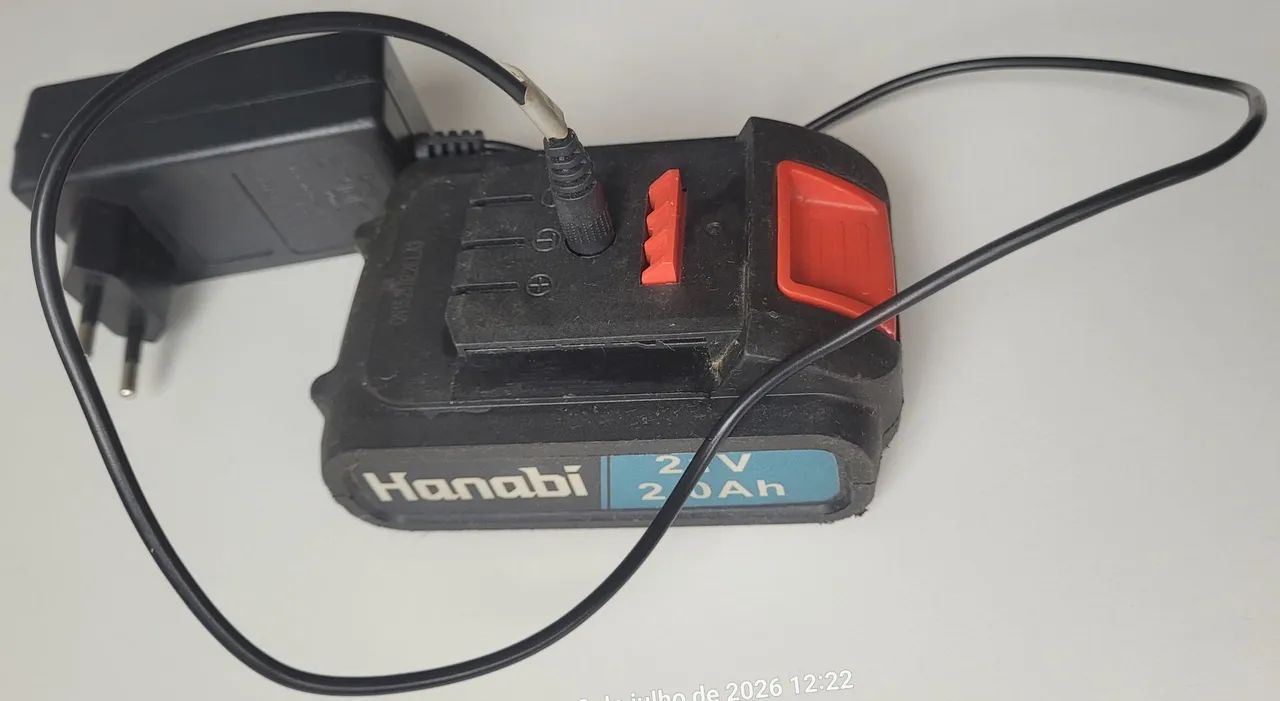 Bateria e carregador furadeira e parafusadeira hanabi 21v 2.0  - Foto 4