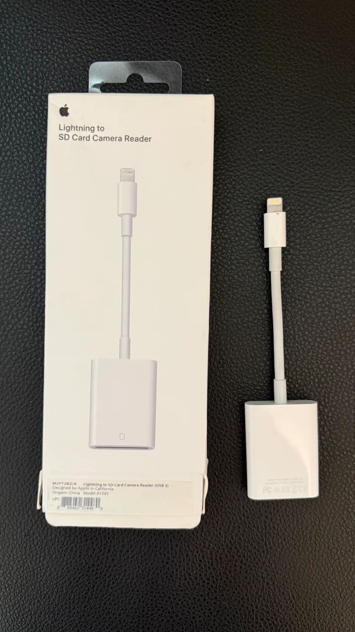 Leitor de cartão SD original Apple (lightning) - Foto 4