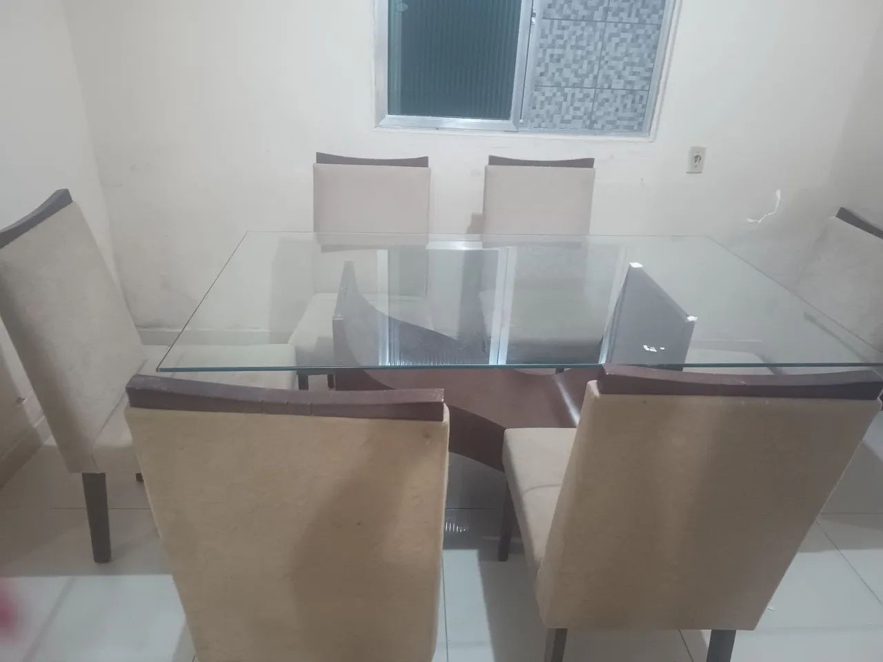 Mesa 6 lugares tampão de vidro  - Foto 2