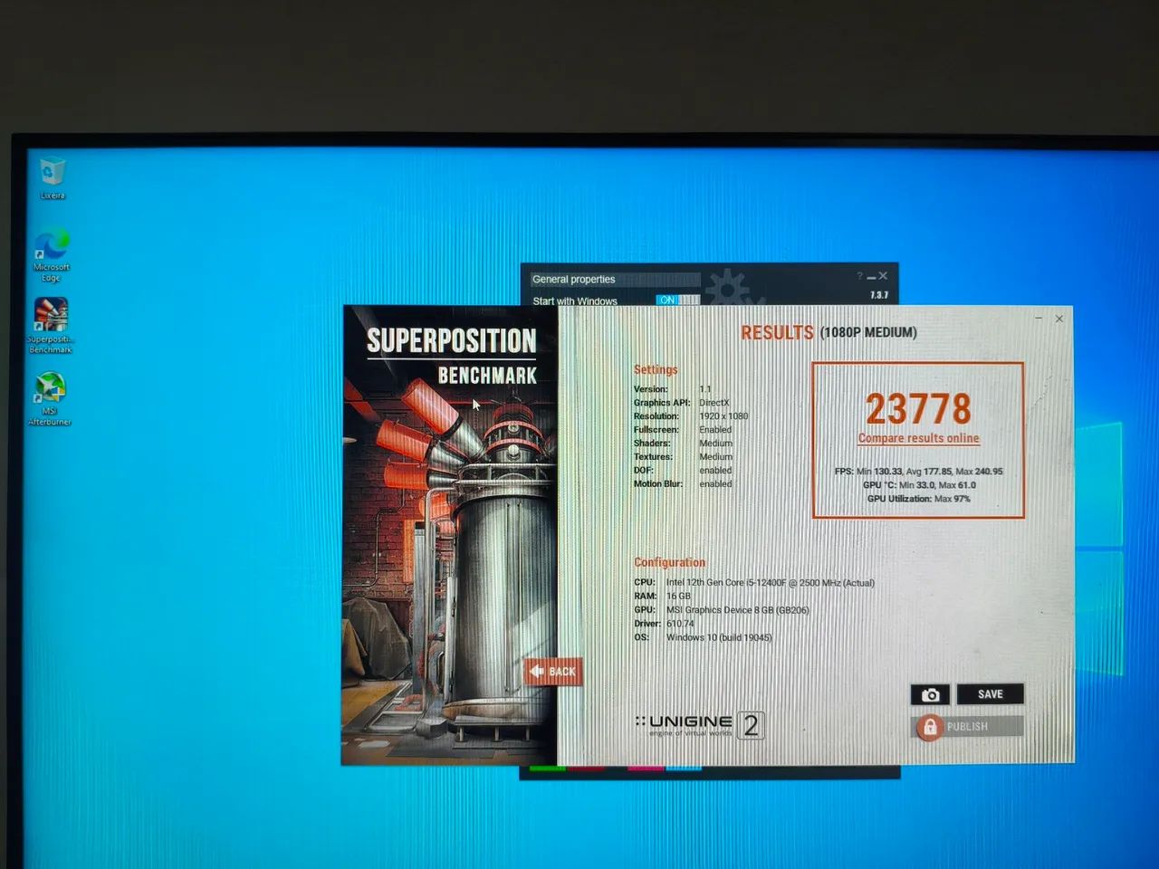 Monitor Superframe ips 280hz 