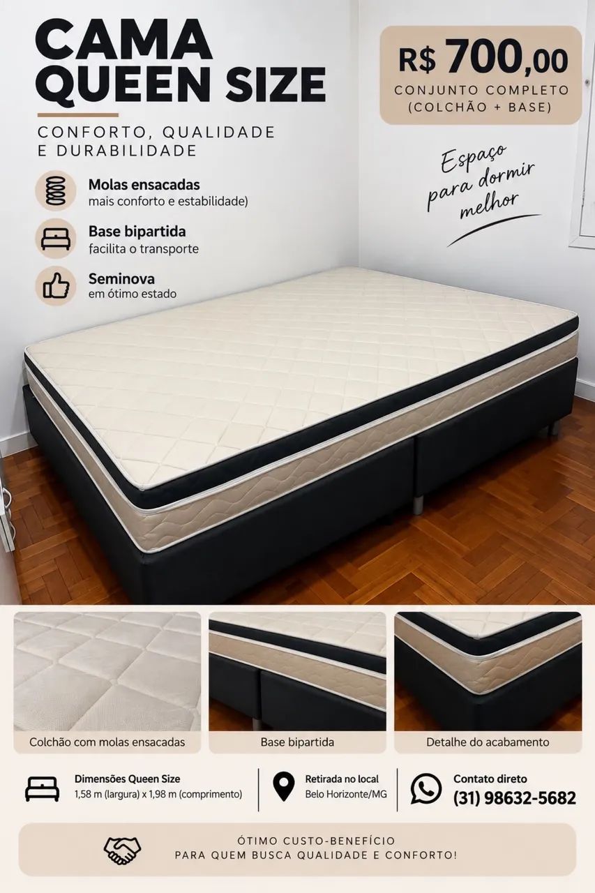 Cama Box Queen Size - NOVA  - Foto 3