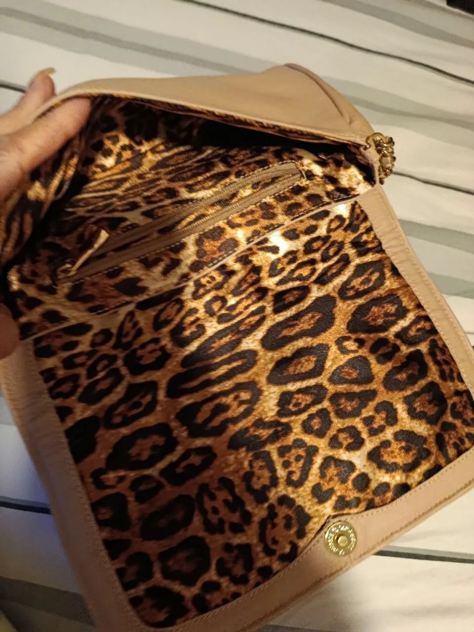 Bolsa cluth Carmen Steffens bege  - Foto 5