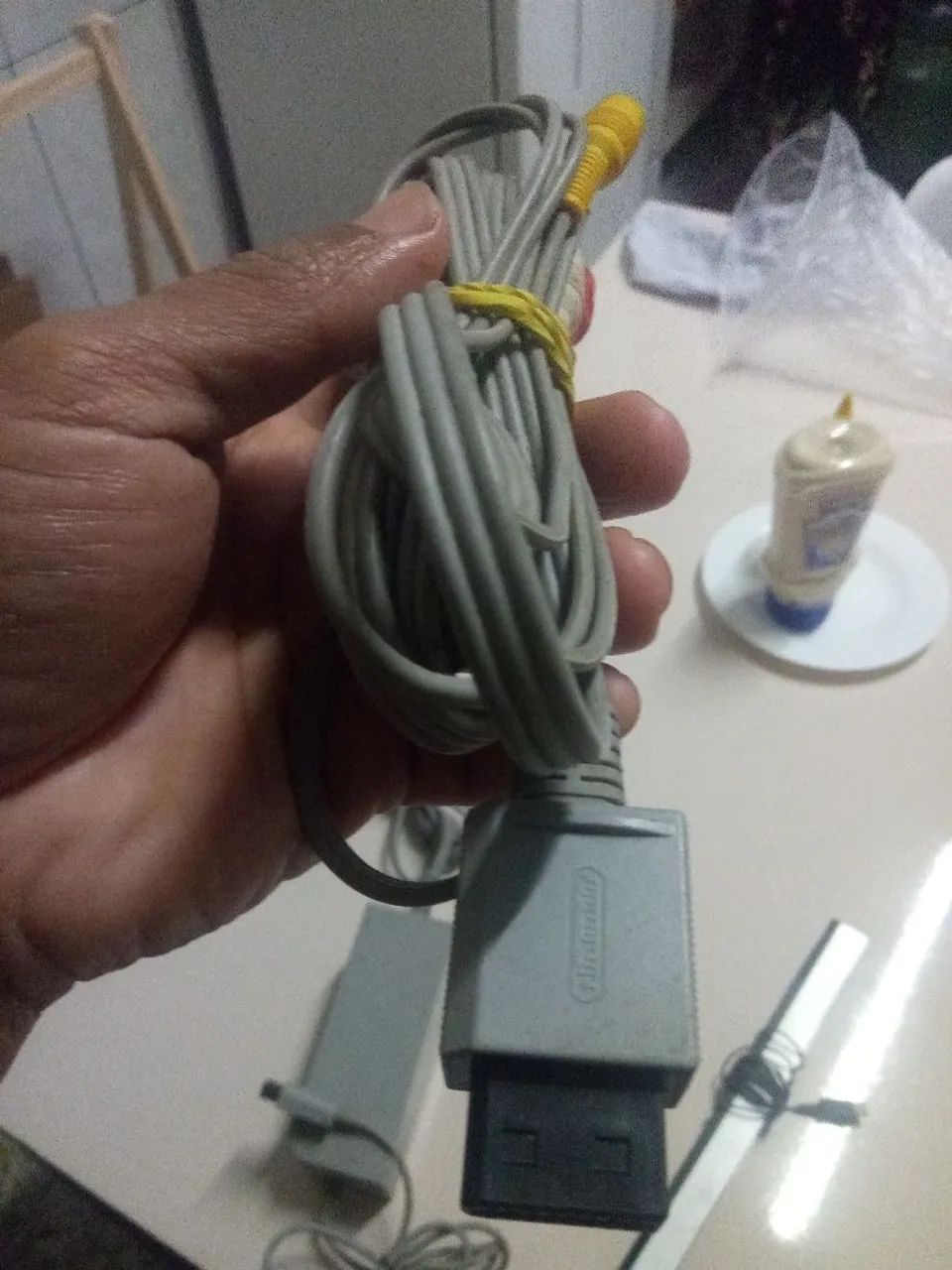 Fonte de Nintendo Wii sensor e cabo av tudo original  - Foto 3