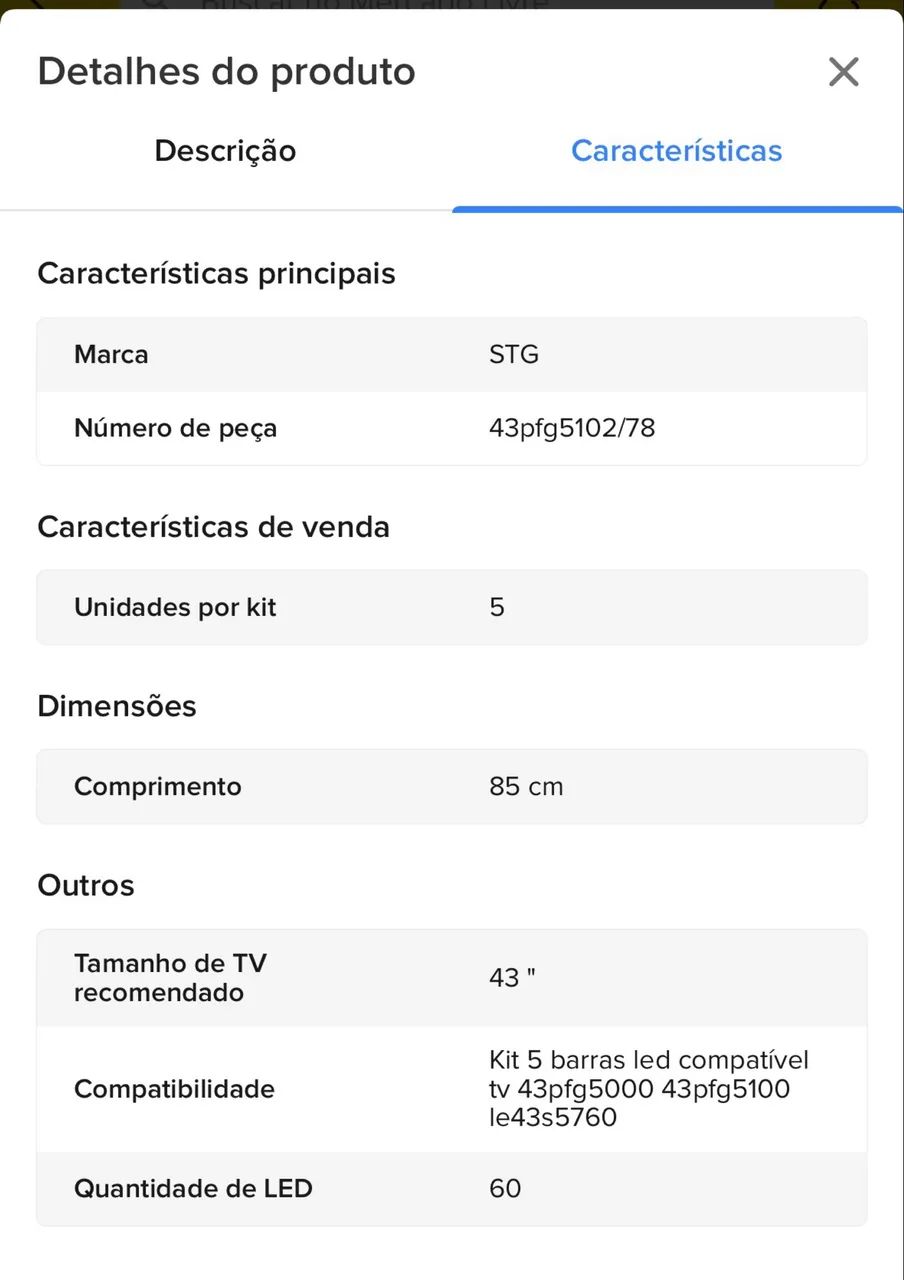 Kit barra de led para TV de 43 - Foto 3