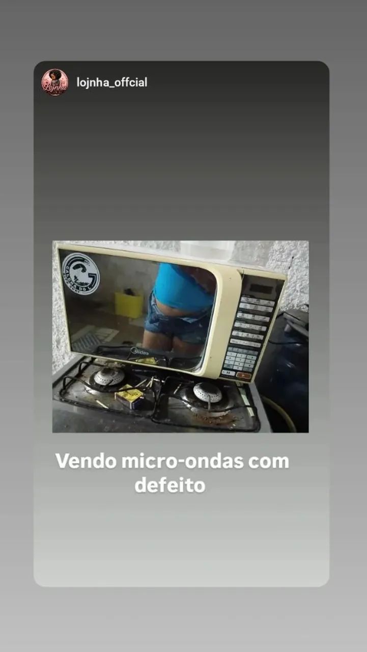Micro-ondas com defeito 