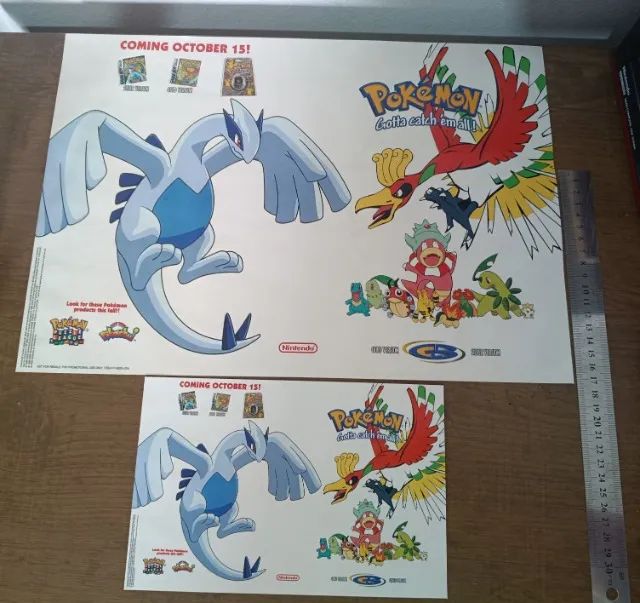 Material de divulgação POKÉMON GOLD & SILVER original