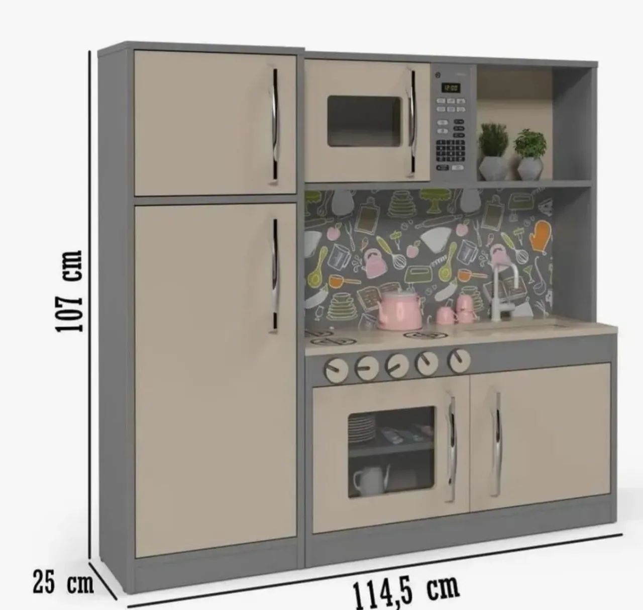Cozinha infantil completa em mdf