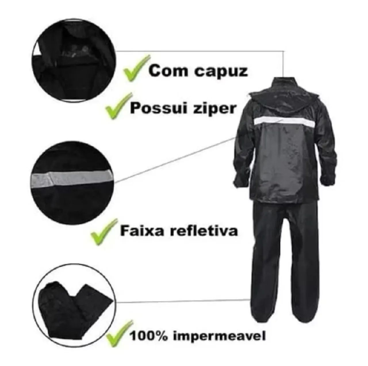 Capa de chuva tamanho M - Foto 2